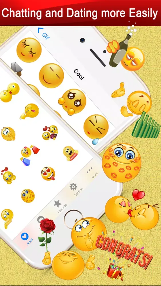 ภาพหน้าจอของ Twitch Emoji - Emotion keyboard Text Adult Smileys