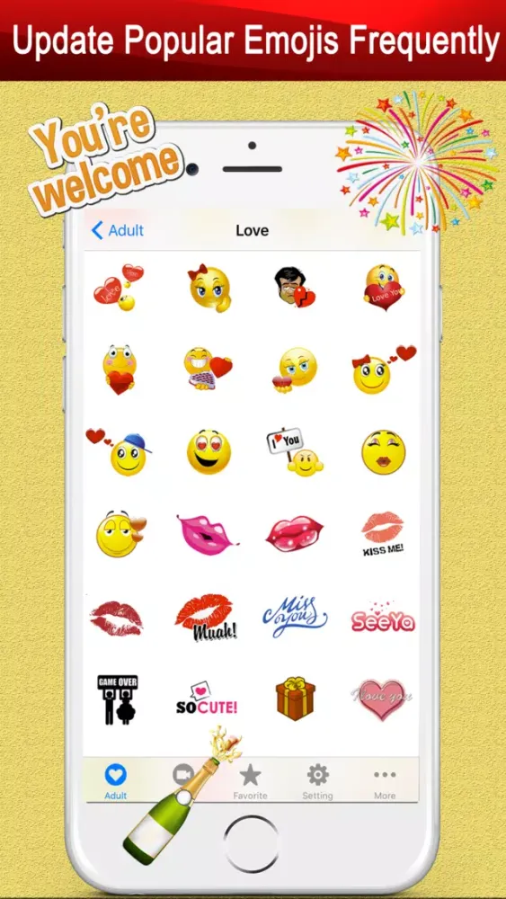 ภาพหน้าจอของ Twitch Emoji - Emotion keyboard Text Adult Smileys