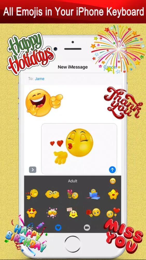 ภาพหน้าจอของ Twitch Emoji - Emotion keyboard Text Adult Smileys