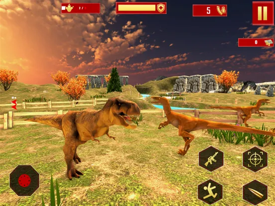 Ảnh chụp màn hình của Wild Deadly Dino Hunting Games iPad 
