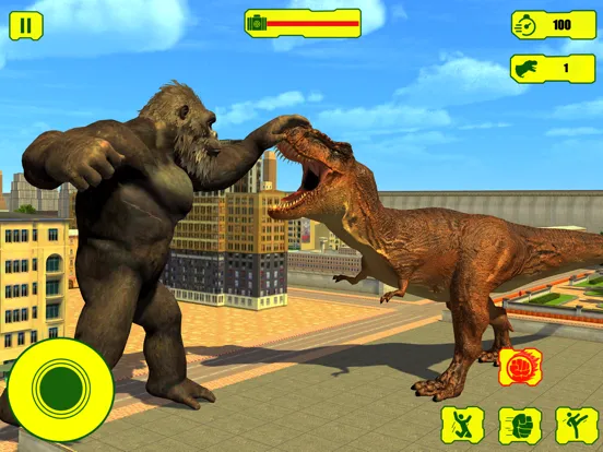 Wild Gorilla vs Dinosaur Fight iPad  স্ক্রিনশট