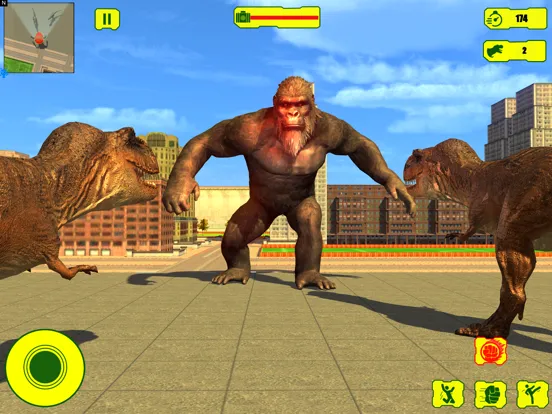 Wild Gorilla vs Dinosaur Fight iPad  স্ক্রিনশট