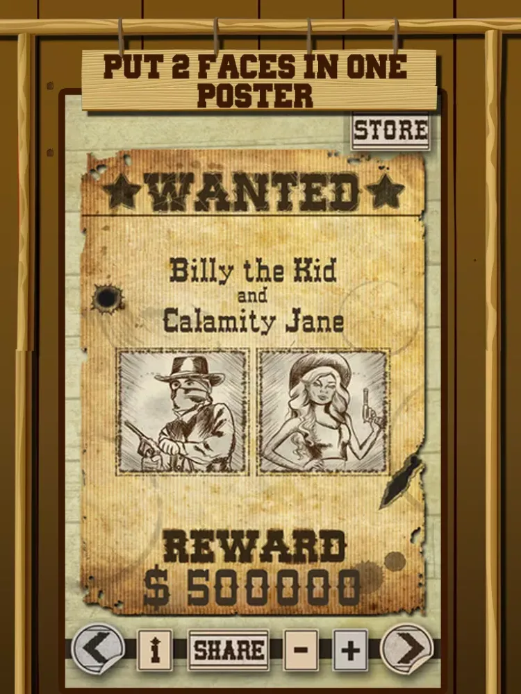 Zrzuty ekranu Wild West Wanted Poster Maker Pro - Make Your Own Wild West Outlaw Photo Mug Shots iPad 