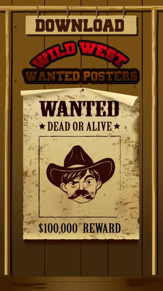 Zrzuty ekranu Wild West Wanted Poster Maker Pro - Make Your Own Wild West Outlaw Photo Mug Shots