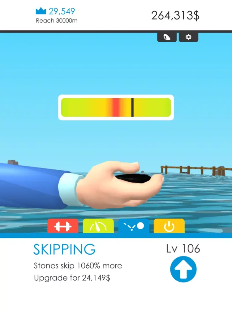 Tangkapan layar Stone Skimming iPad 