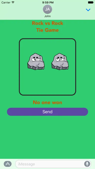 Capturas de pantalla de Rock Paper Scissors iMessages