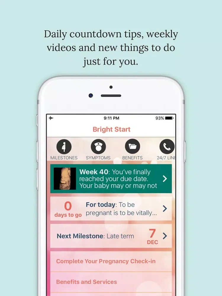 Скриншоты Keystone First Bright Start® Pregnancy Tracker iPad 