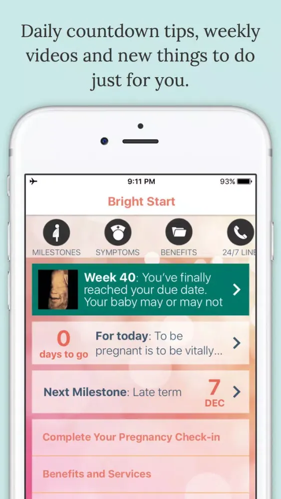 Скриншоты Keystone First Bright Start® Pregnancy Tracker