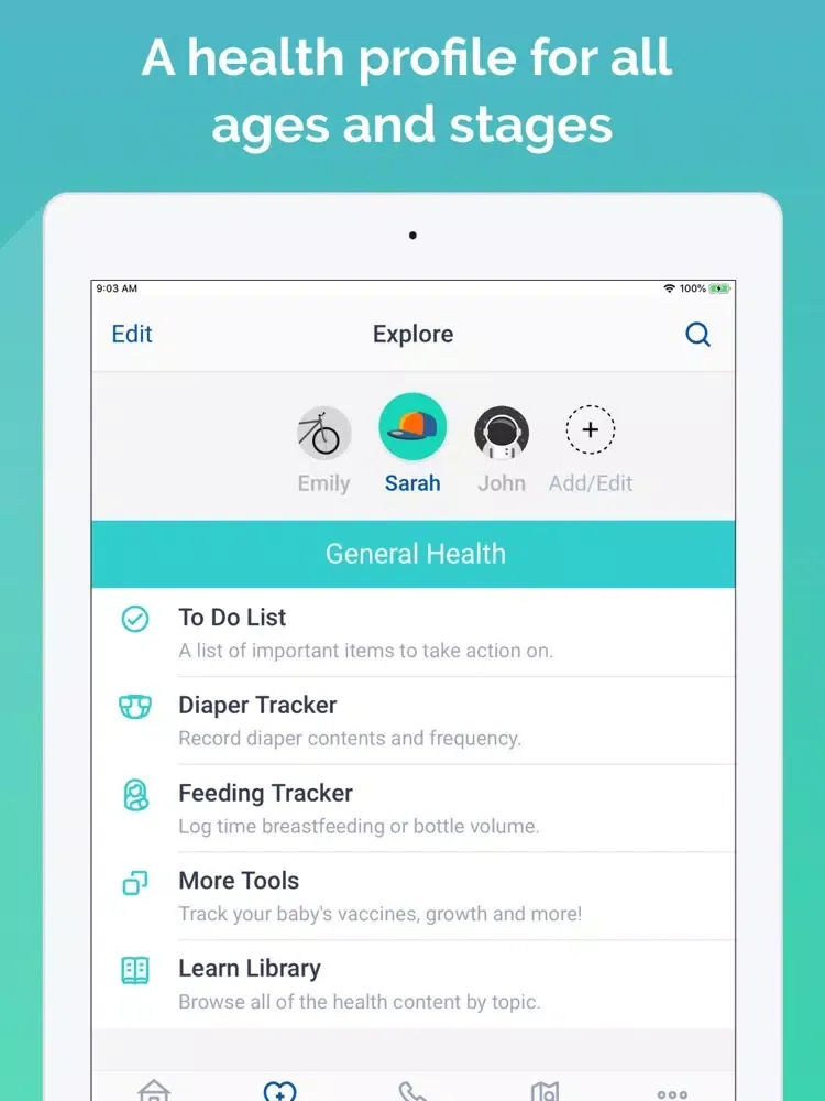 Capturas de pantalla de MyFamily by Baptist Health iPad 