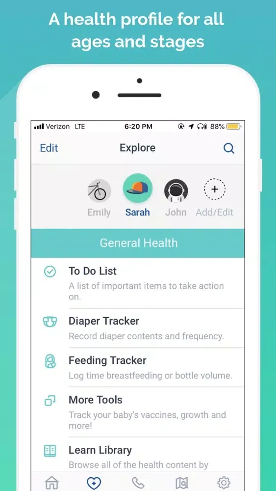 Capturas de pantalla de MyFamily by Baptist Health