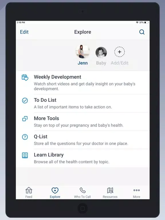 Скриншоты Cigna Expecting More iPad 