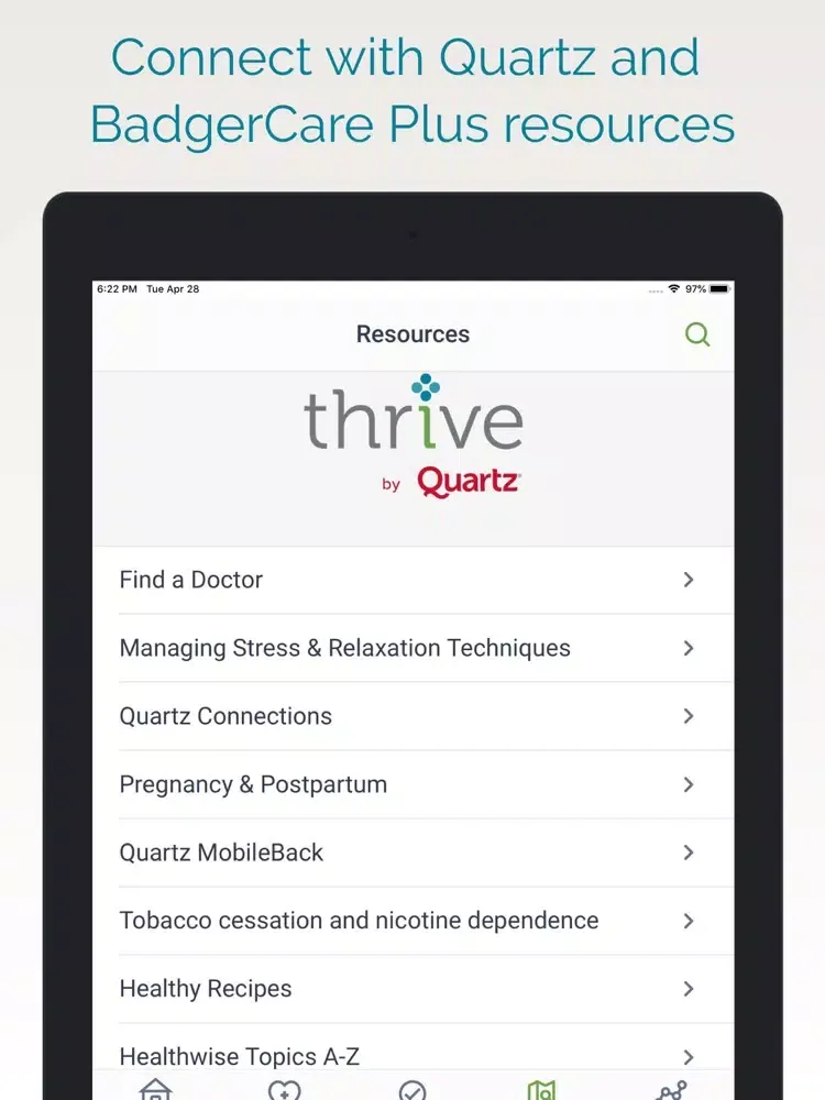 Thrive by Quartz iPad  سکرین شاٹس