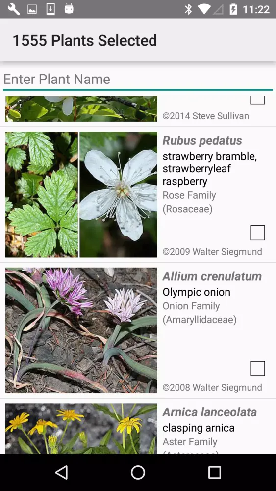 Capturas de pantalla de Washington Wildflower Search
