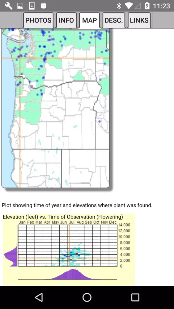 Capturas de pantalla de Washington Wildflower Search