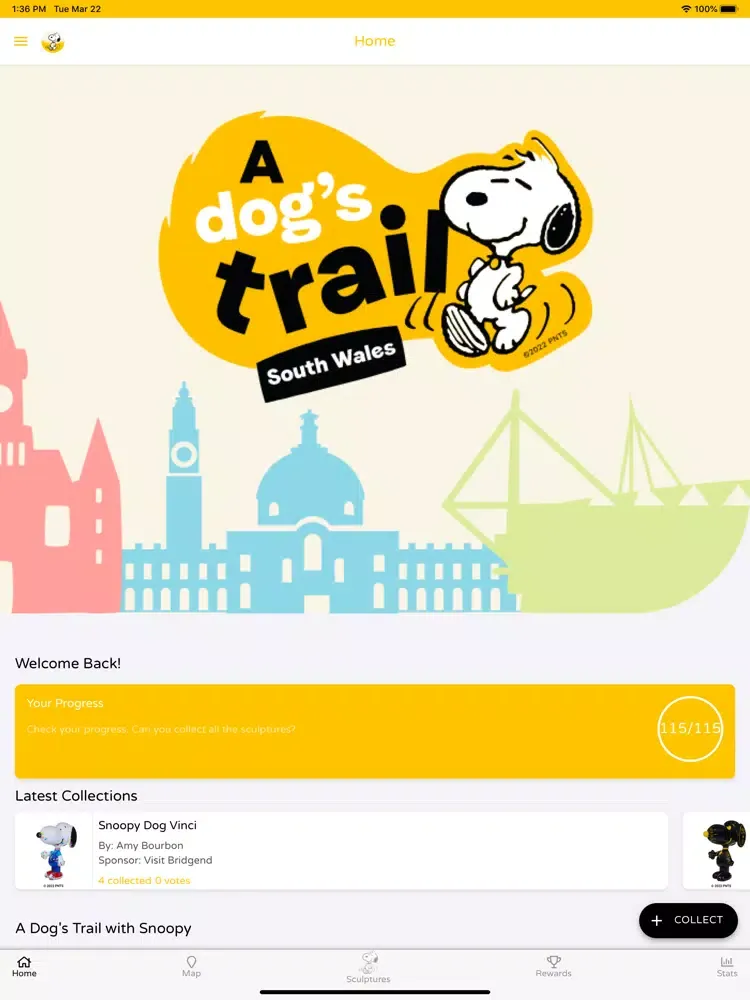 A Dog's Trail with Snoopy iPad  Screenshots