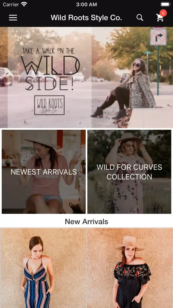 Capturas de tela do Wild Roots Style Co.