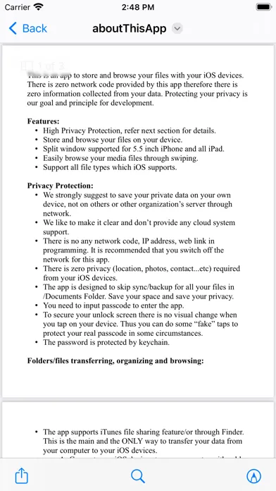 ภาพหน้าจอของ Private File Manager