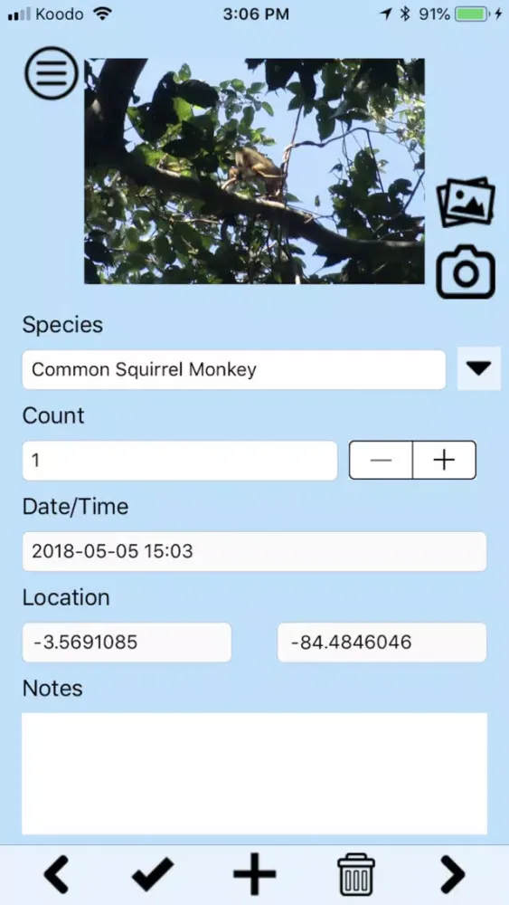 Tangkapan skrin WildSight