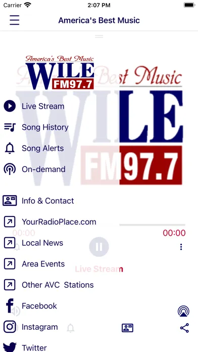 Ảnh chụp màn hình của WILE 97.7FM Radio