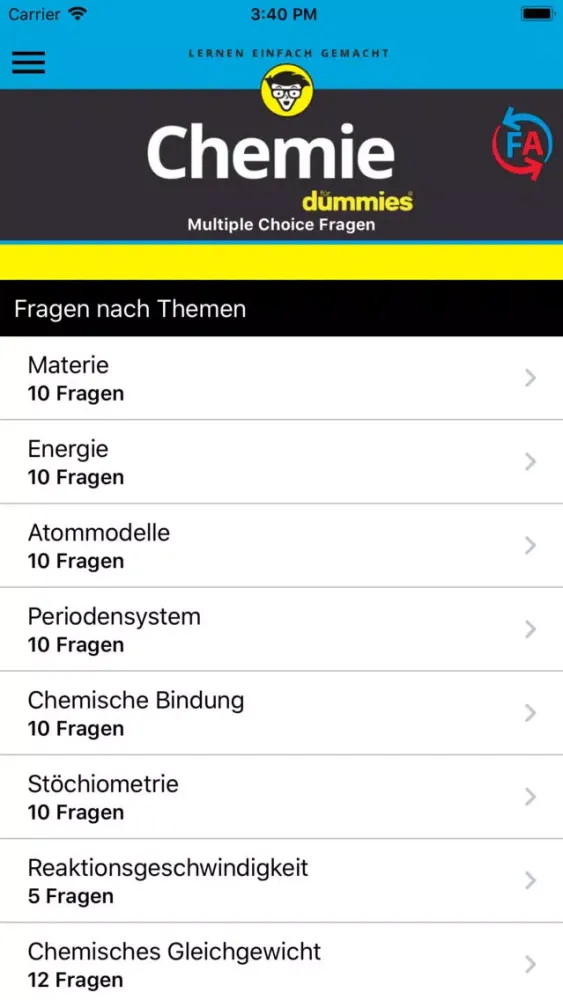 Capturas de pantalla de Chemie-Trainer für Dummies