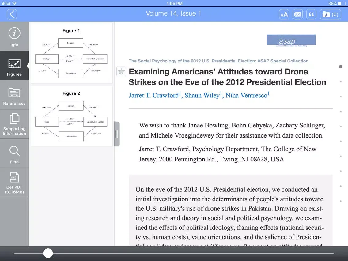 Tangkapan skrin Analyses of Social Issues and Public Policy iPad 