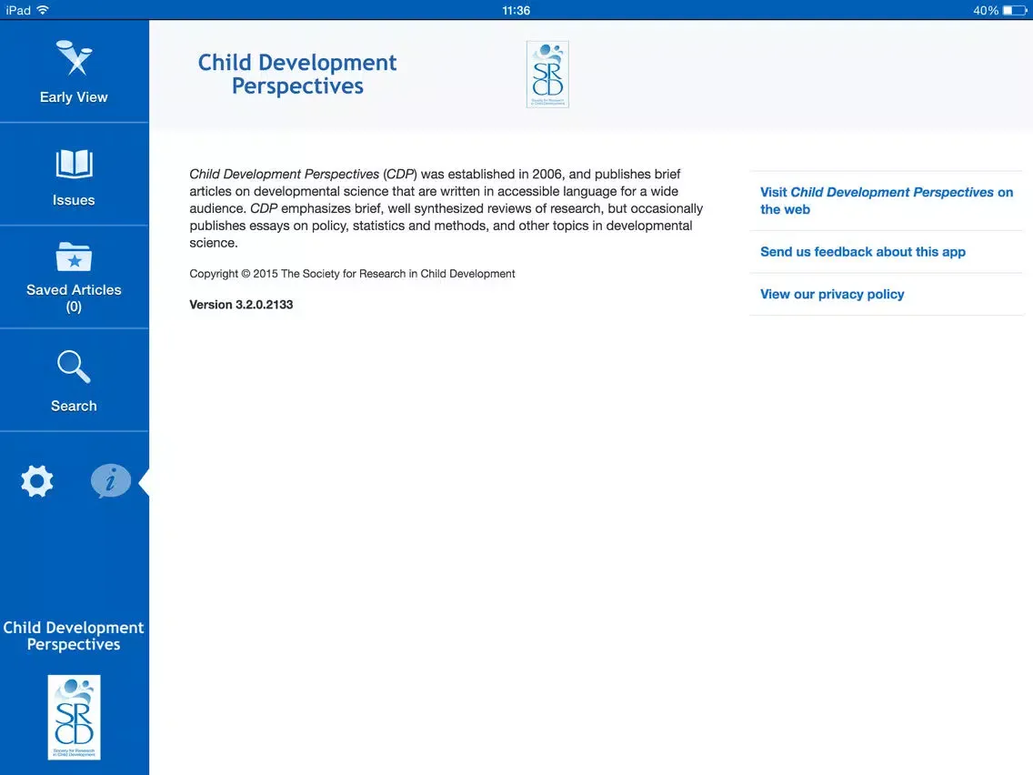 Скриншоты Child Development Perspectives iPad 