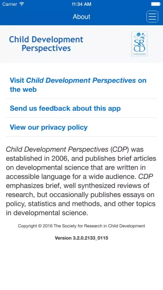 Скриншоты Child Development Perspectives