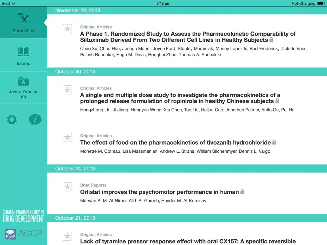 Captures d'écran de Clinical Pharmacology in Drug Development iPad 