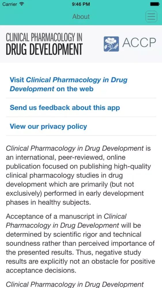 Captures d'écran de Clinical Pharmacology in Drug Development