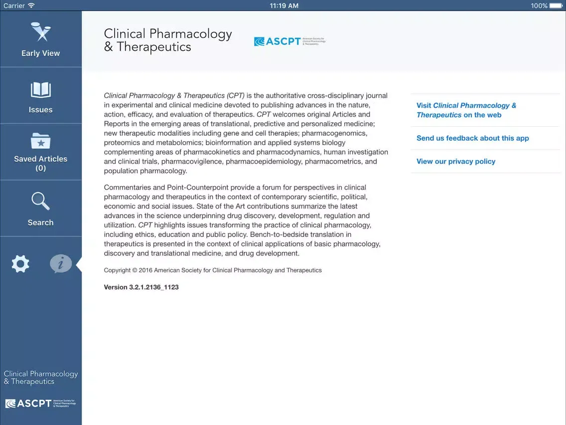 Clinical Pharmacology & Therapeutics iPad Screenshots