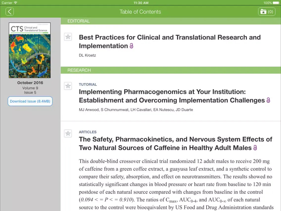 Clinical and Translational Science iPad  سکرین شاٹس
