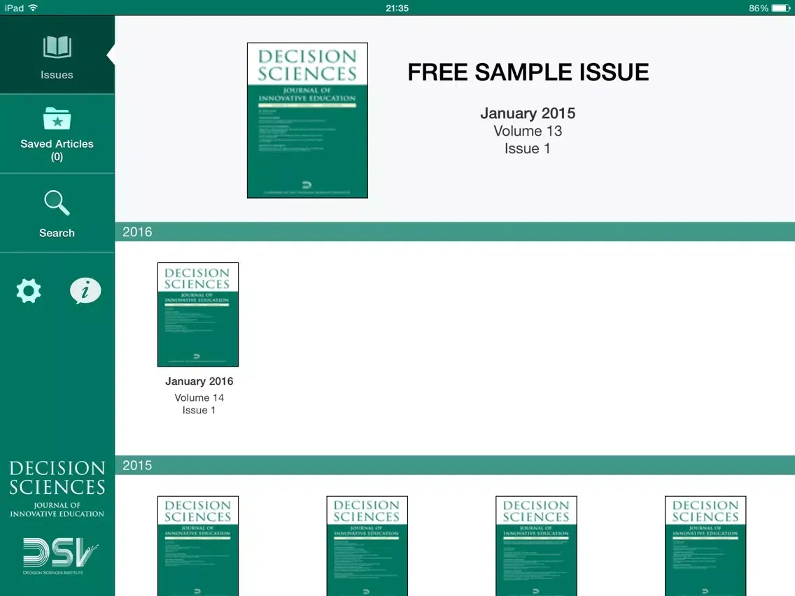 Decision Sciences Journal of Innovative Education iPad  স্ক্রিনশট