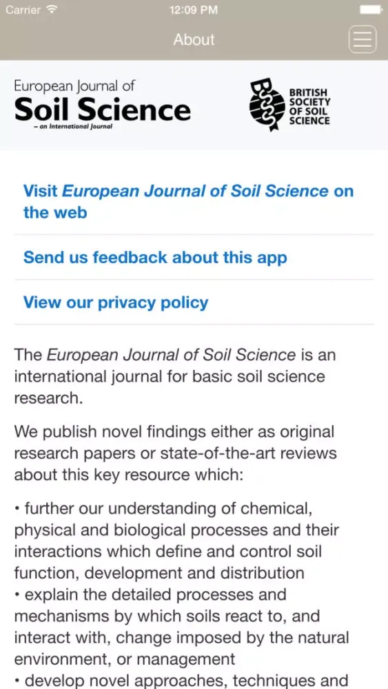 European Journal of Soil Science Ekran Görüntüleri