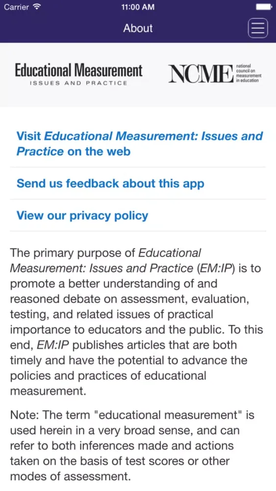 Tangkapan layar Educational Measurement: Issues and Practice