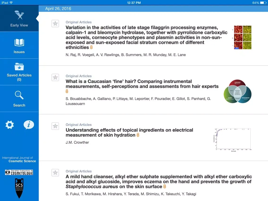 Captures d'écran de Intern Jnl of Cosmetic Science iPad 