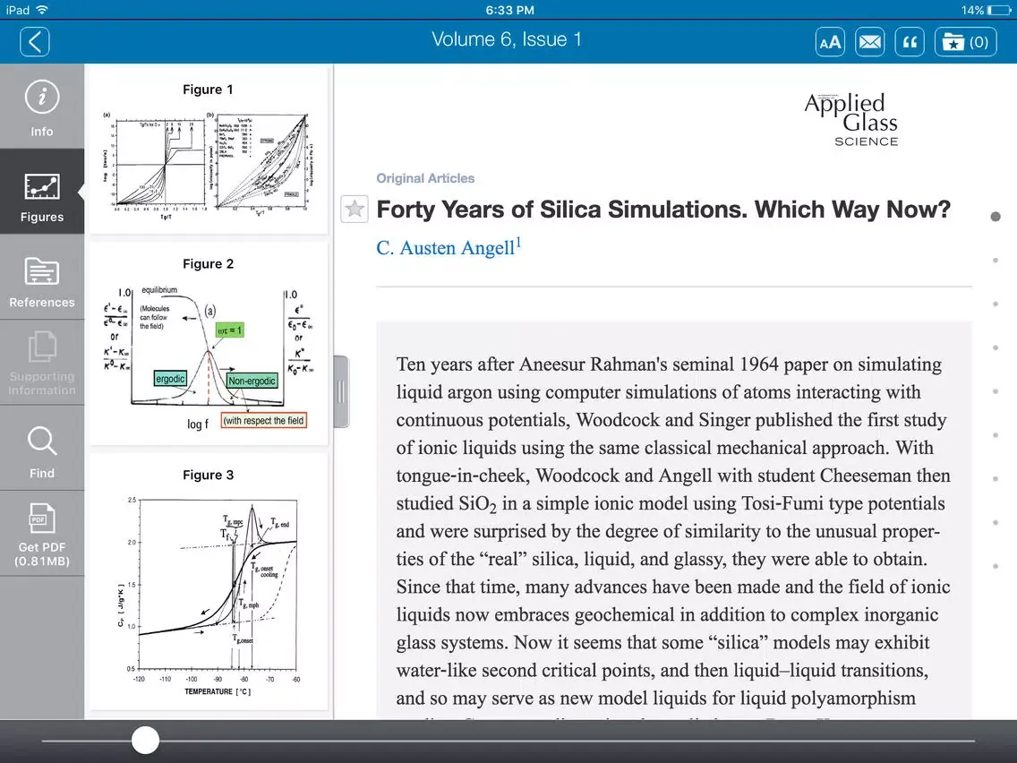 International Journal of Applied Glass Science iPad 應用截圖