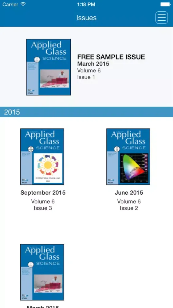 International Journal of Applied Glass Science應用截圖