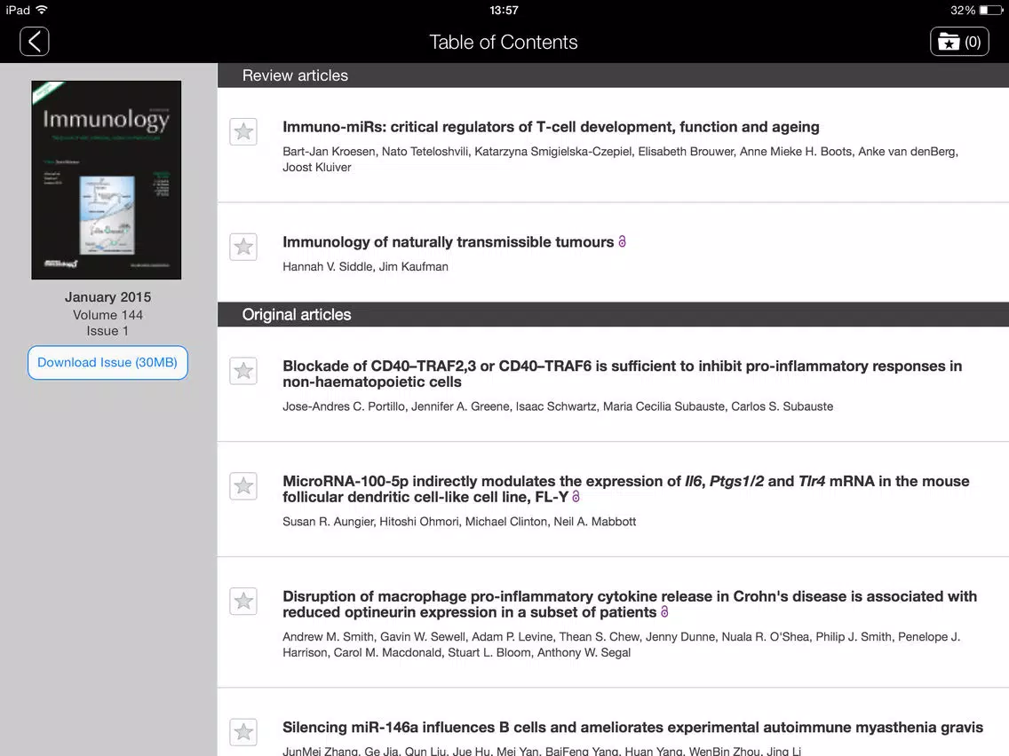 Captures d'écran de Immunology iPad 