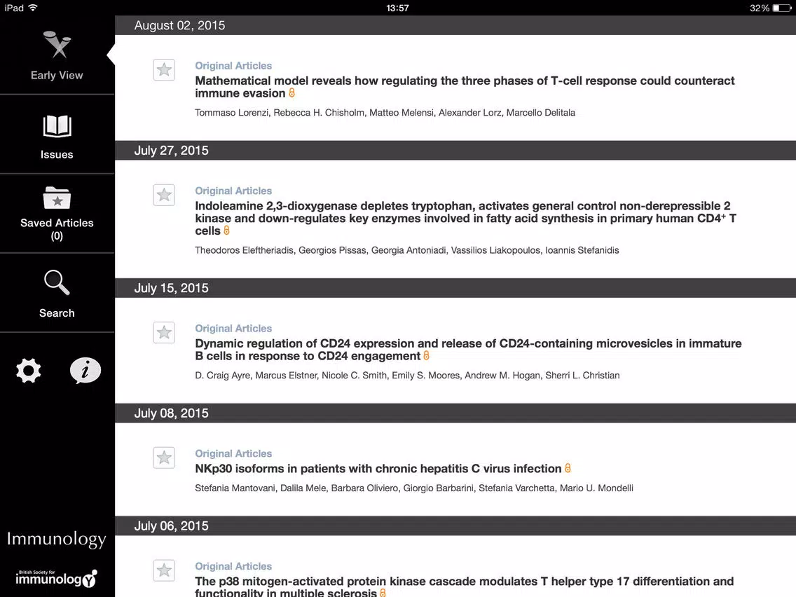 Captures d'écran de Immunology iPad 