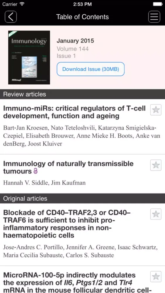 Immunology应用截图