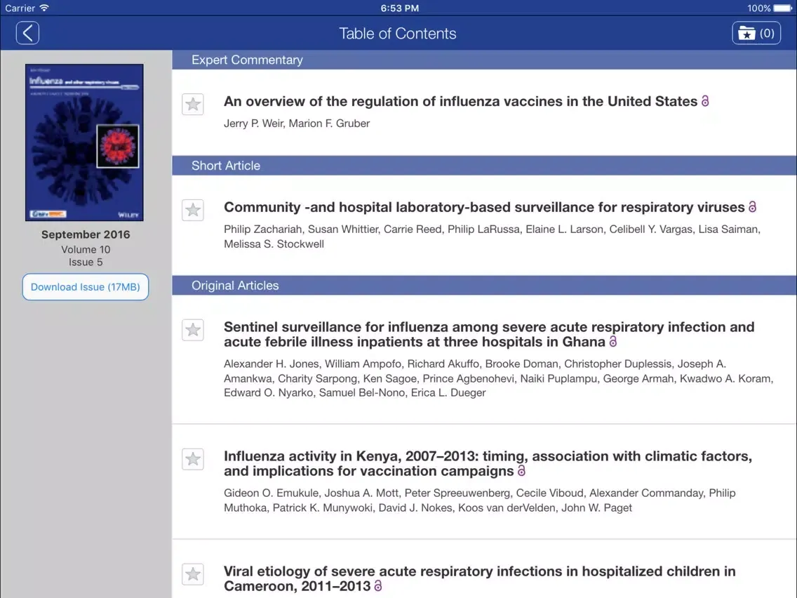 تصاویر Influenza and Other Respiratory Viruses iPad 