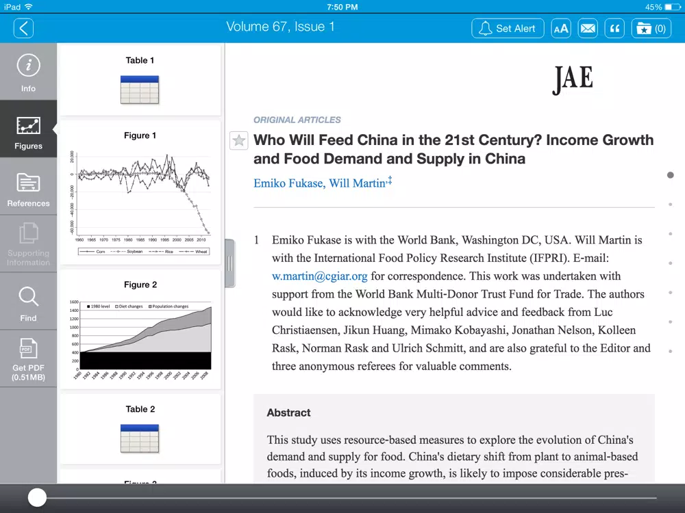 Journal of Agricultural Economics iPad  Ekran Görüntüleri