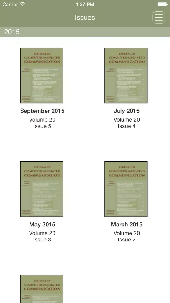 Tangkapan skrin Journal of Computer-Mediated Communication