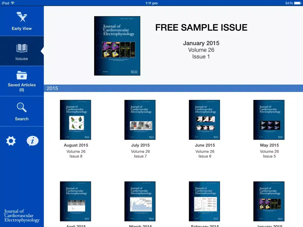 Journal of Cardiovascular Electrophysiology iPad  Screenshots