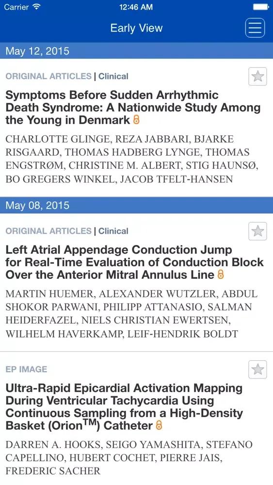 Journal of Cardiovascular Electrophysiology Screenshots