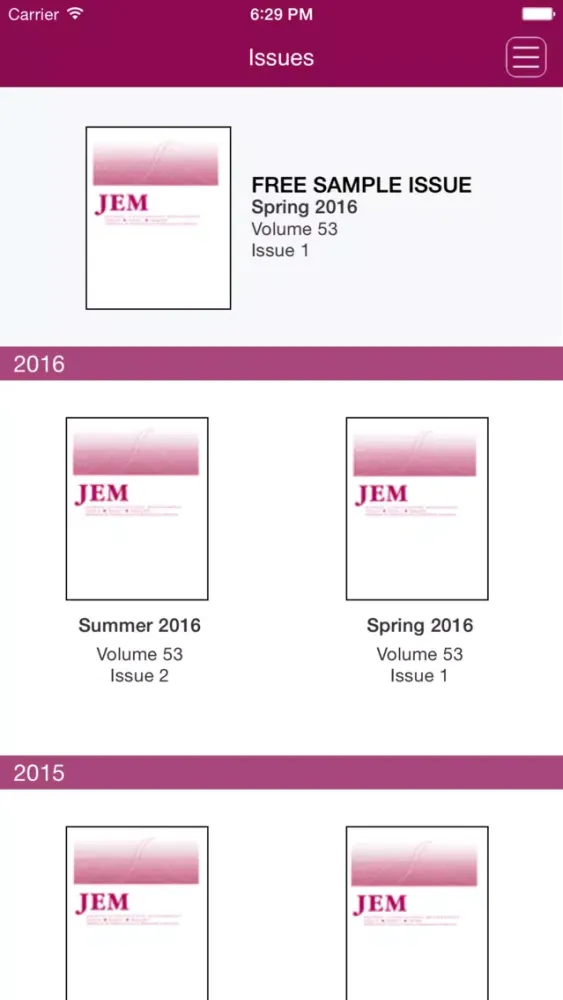 Capturas de tela do Journal of Educational Measurement