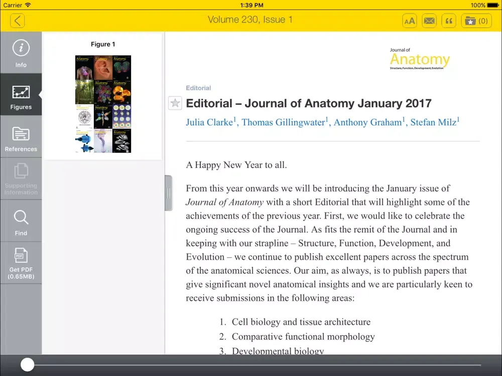 Journal of Anatomy iPad 應用截圖