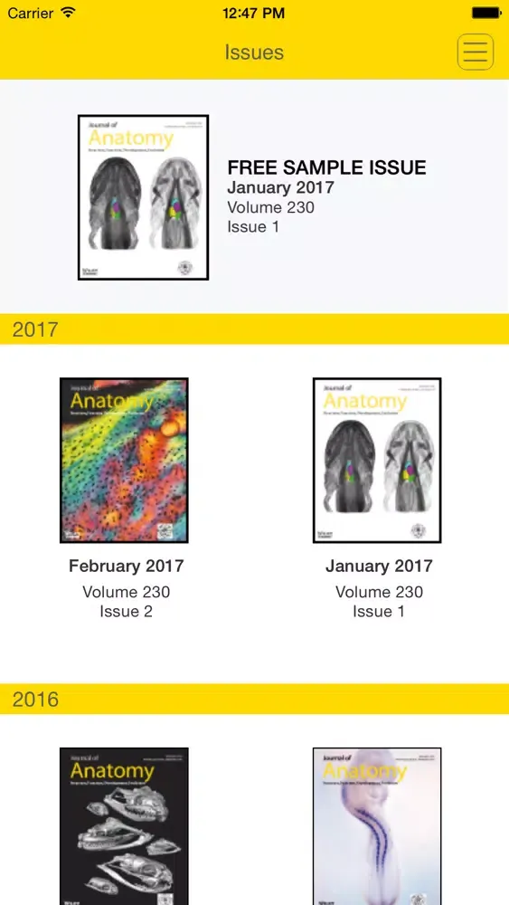 Journal of Anatomy應用截圖