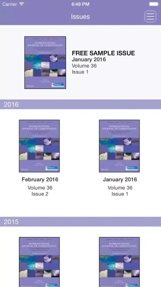 Tangkapan skrin International Journal of Climatology