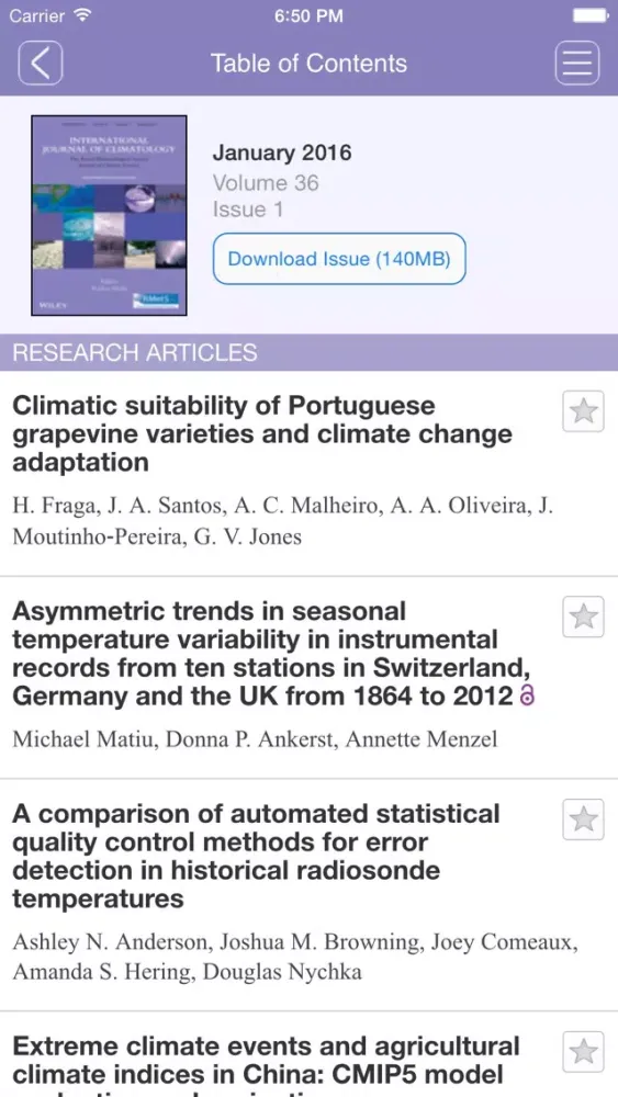 Tangkapan skrin International Journal of Climatology